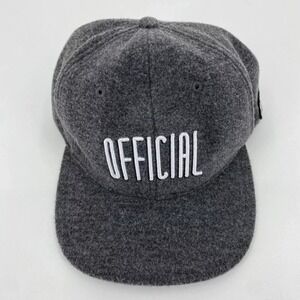 Official Crown of Laurel Mens Grey Wool Snapback Hat Embroidered Logo Cap